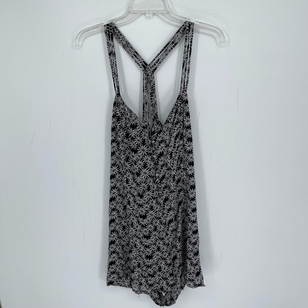 American Rag Cie Women's Black Floral Strappy Sun Romper Size 15 Juniors